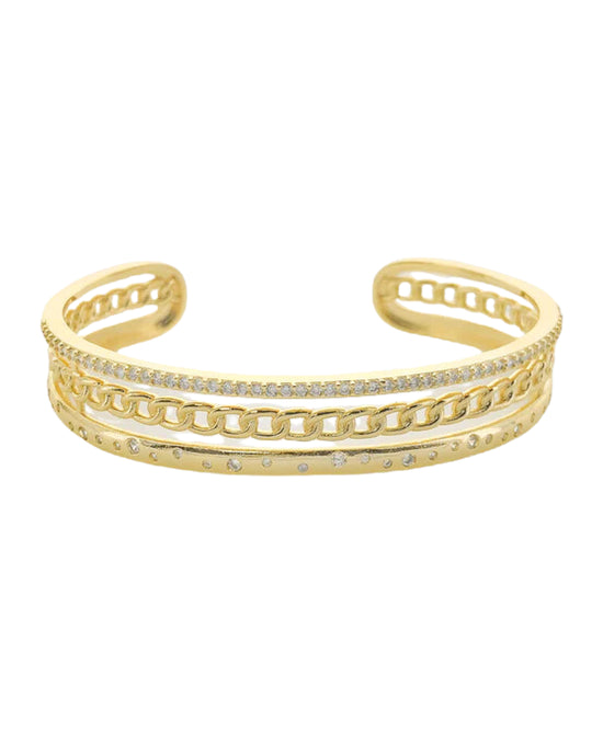 Triple Layer Cuff Bracelet view 