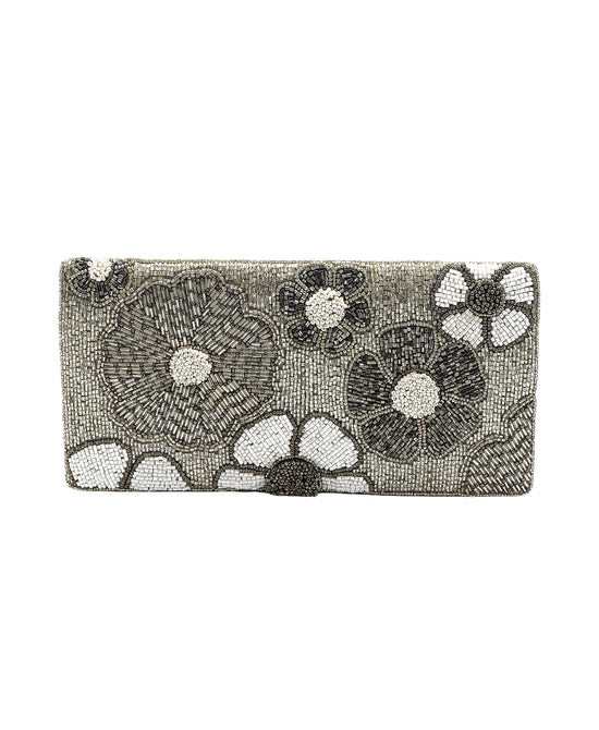 Beaded Flower Clutch Bag view 