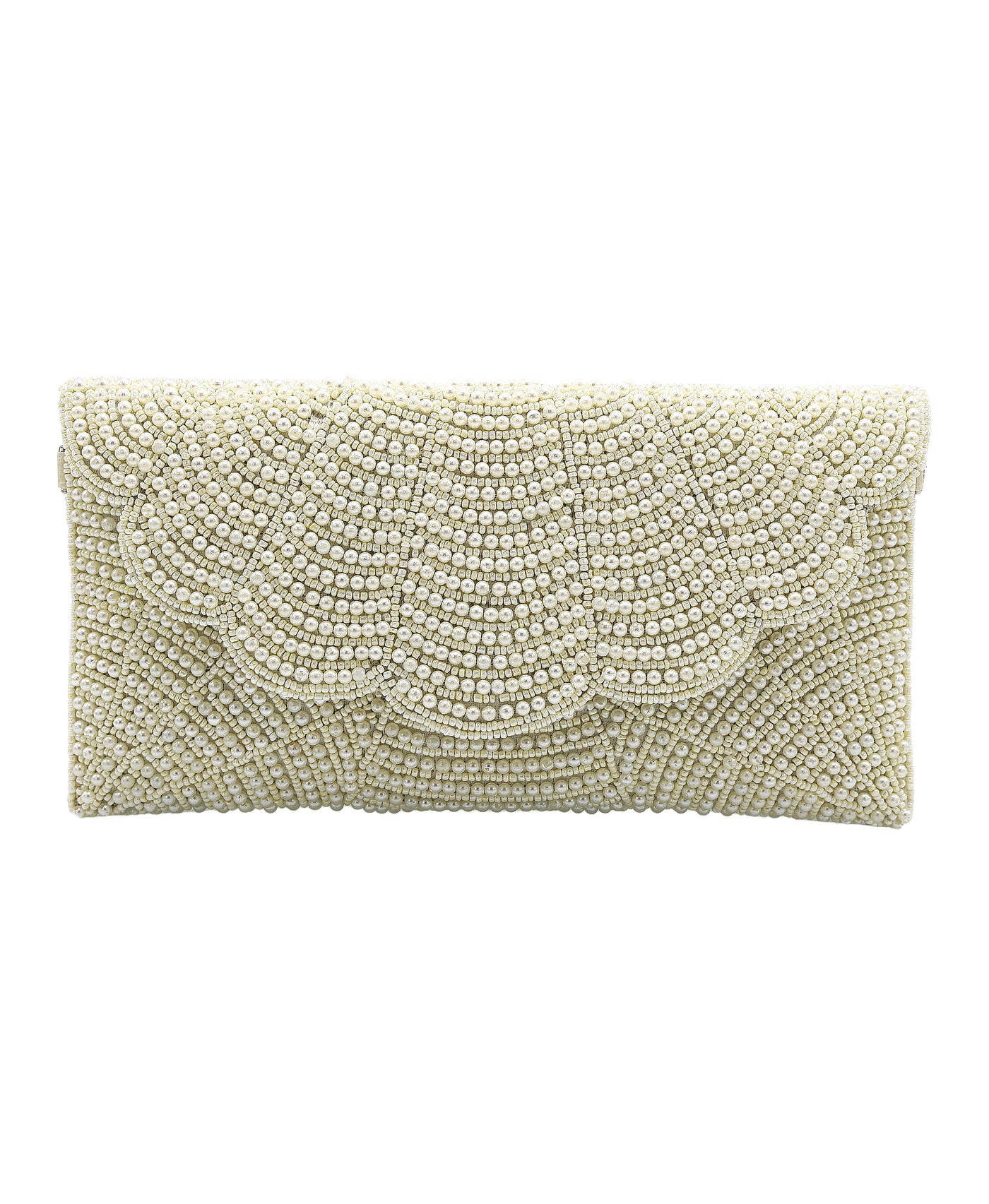 Beaded Scallop Clutch Bag view 1