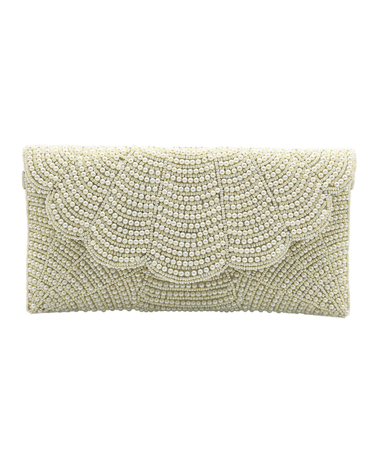 Beaded Scallop Clutch Bag view 