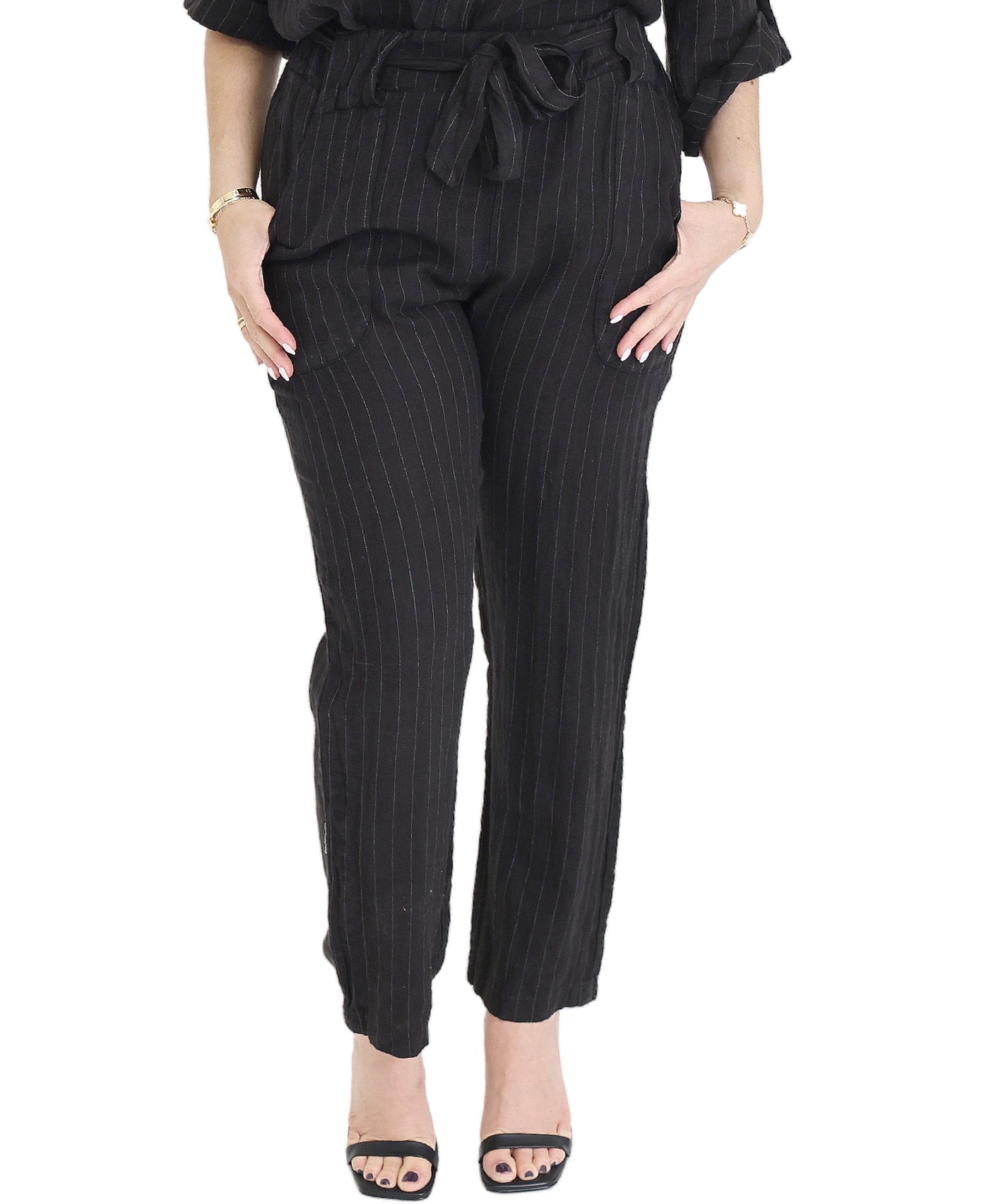 Linen Stripe Pants view 1