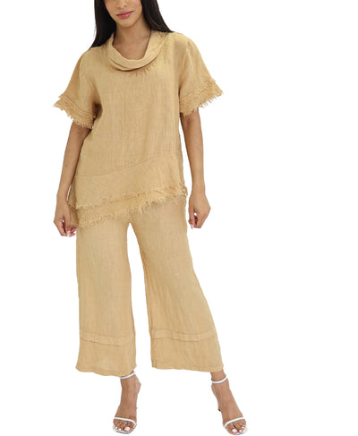 Linen Crop Pants image 2