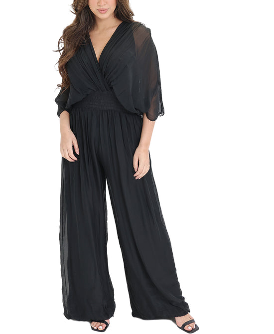 Silk Surplice Jumpsuit view 