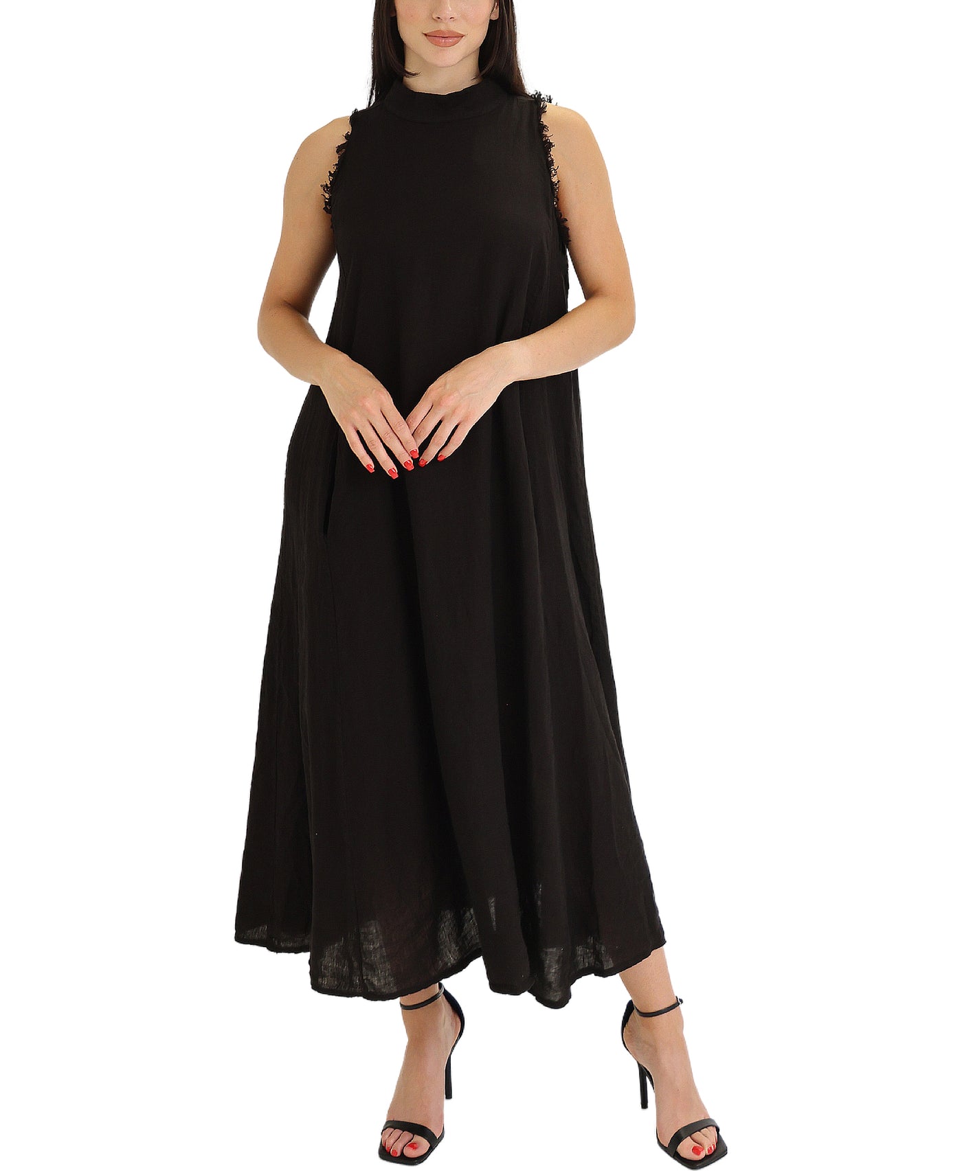 Maxi Dress w/ Frayed Edges view 1