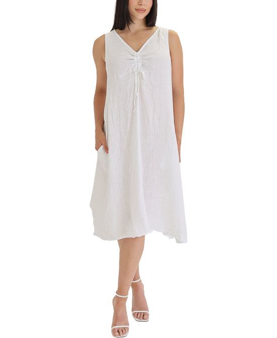 Linen Dress w/ Ruffle view 