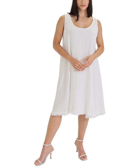 Linen Dress w/ Raw Edge view 