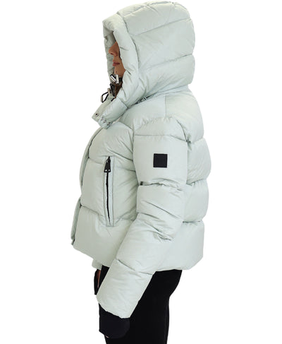 Puffer Down Crop Jacket w/ Hood image 2