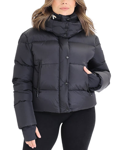 Matte Puffer Down Crop Jacket image 1