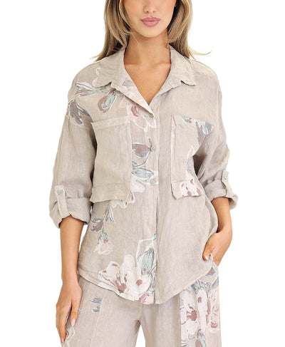 Linen Floral Shirt