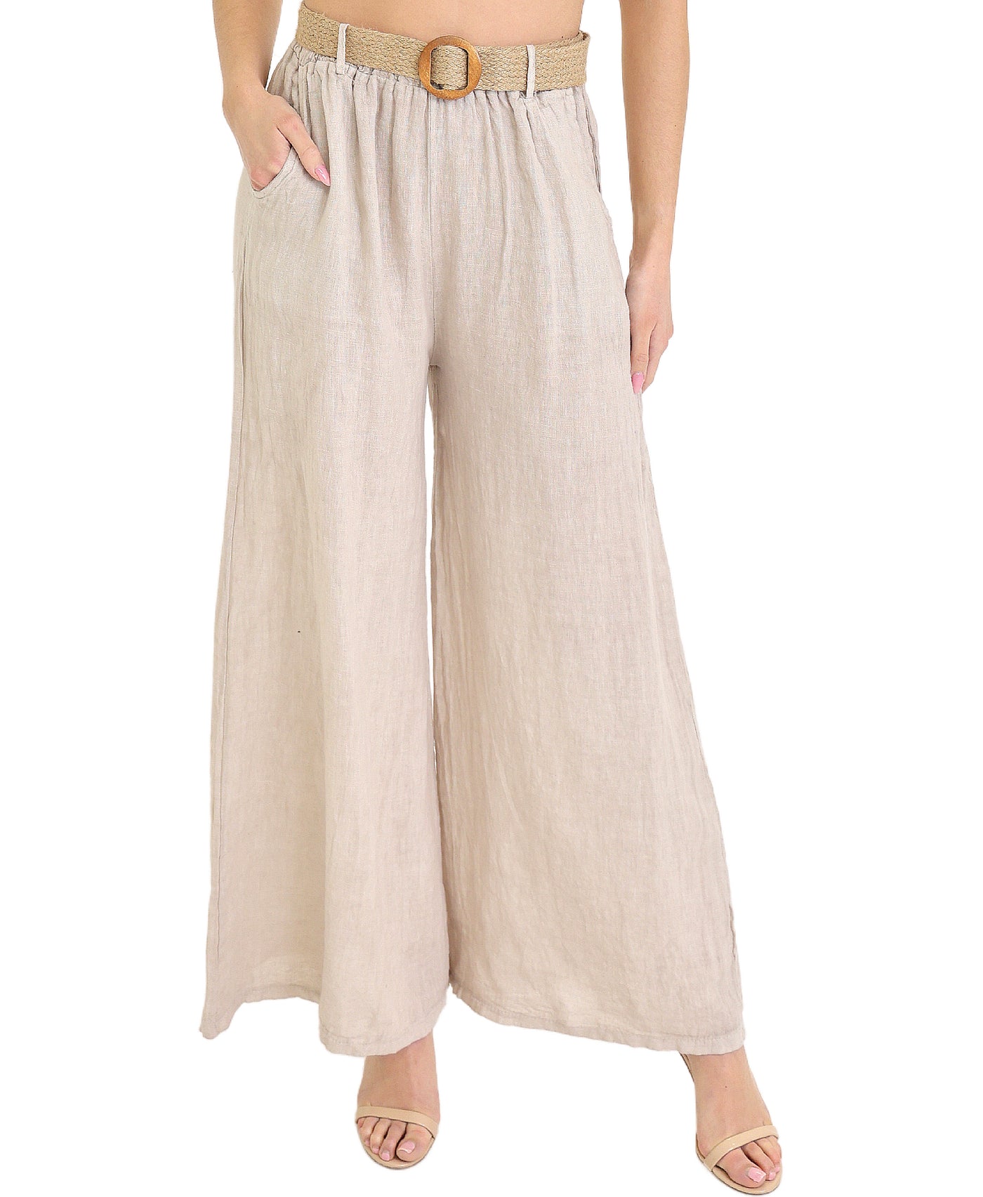 Linen Wide Leg Pants view 1