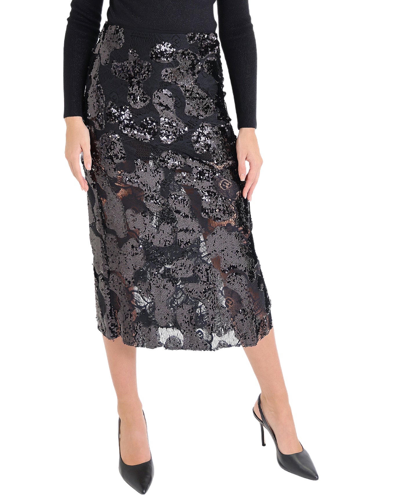 Sequin Midi Skirt view 1