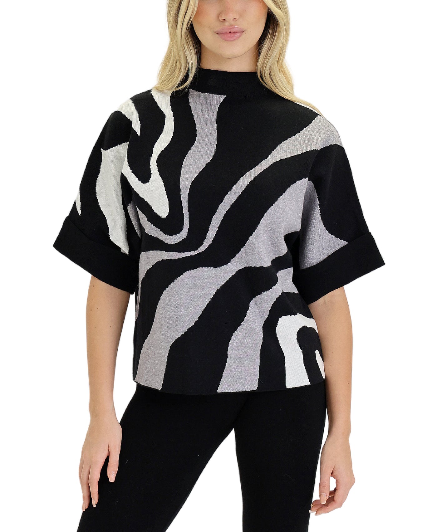 Abstract Print Sweater view 1