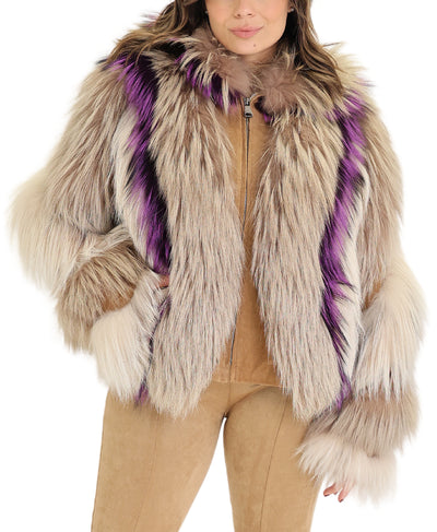 Suede Jacket w/ Fox Fur image 1