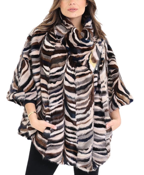 Mink Cape w/ Zipper view 