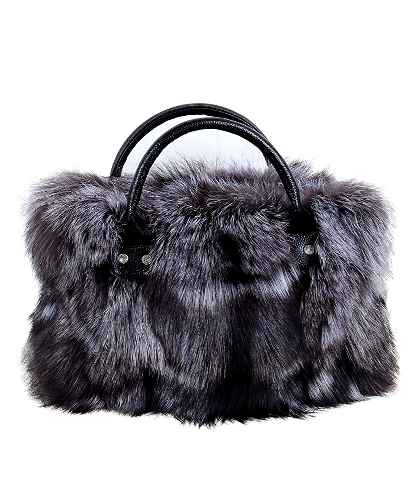 Fox Fur Satchel Handbag view 1