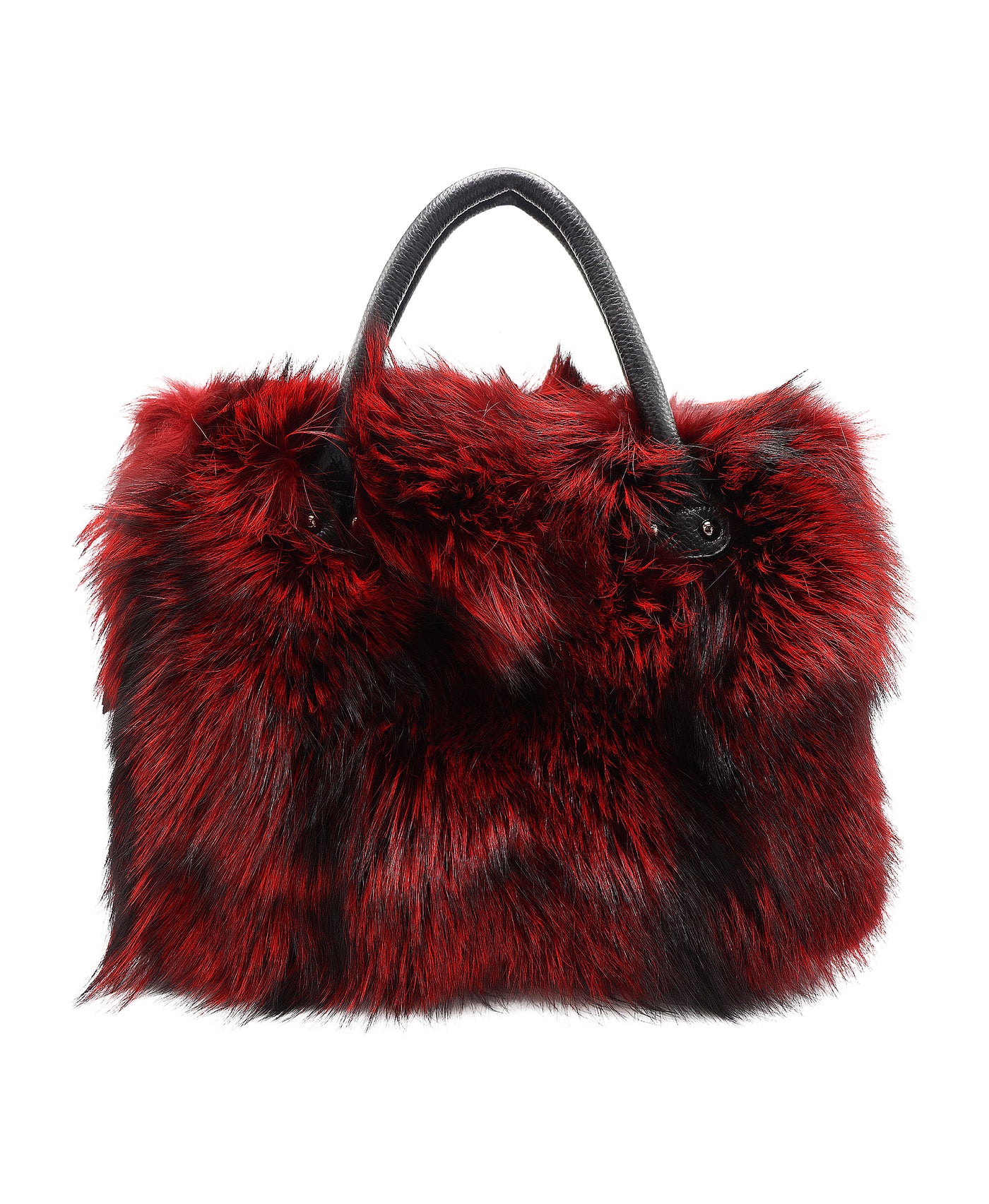 Fox Fur Satchel Handbag view 1