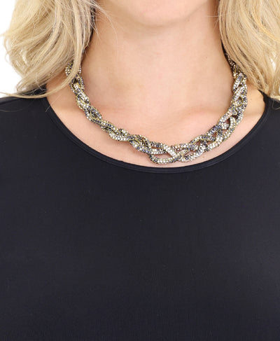 Braided Crystal Necklace image 1