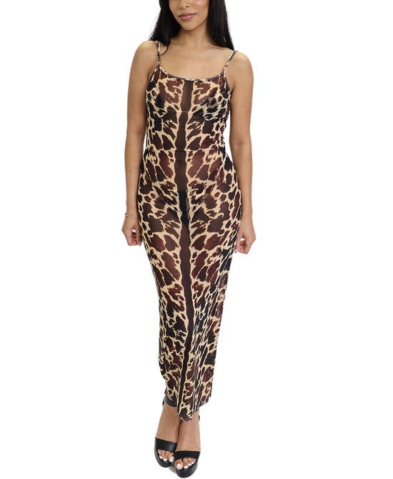 Animal Print Dress Swim Cover-Up view 