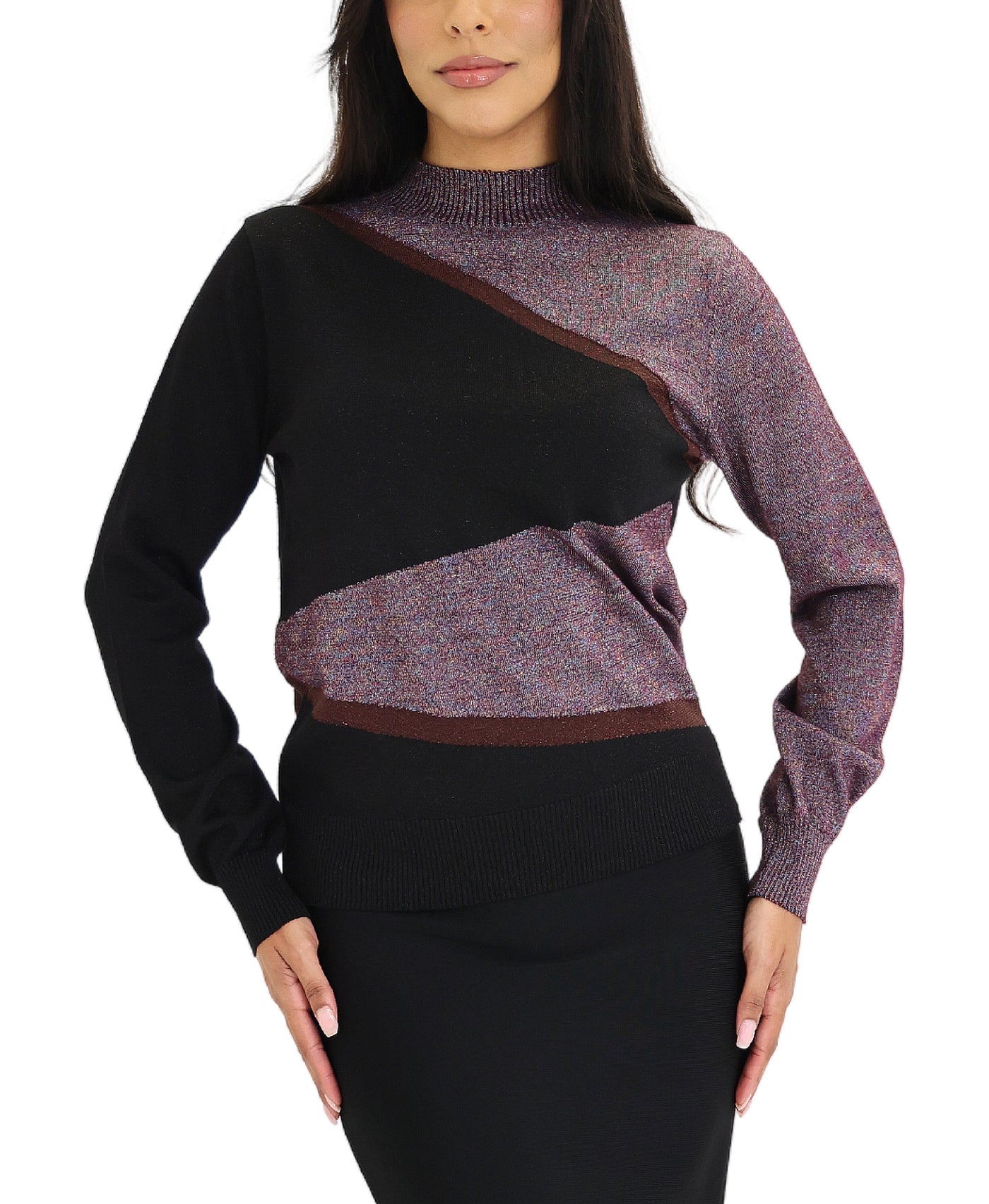 Shimmer Colorblock Sweater view 1