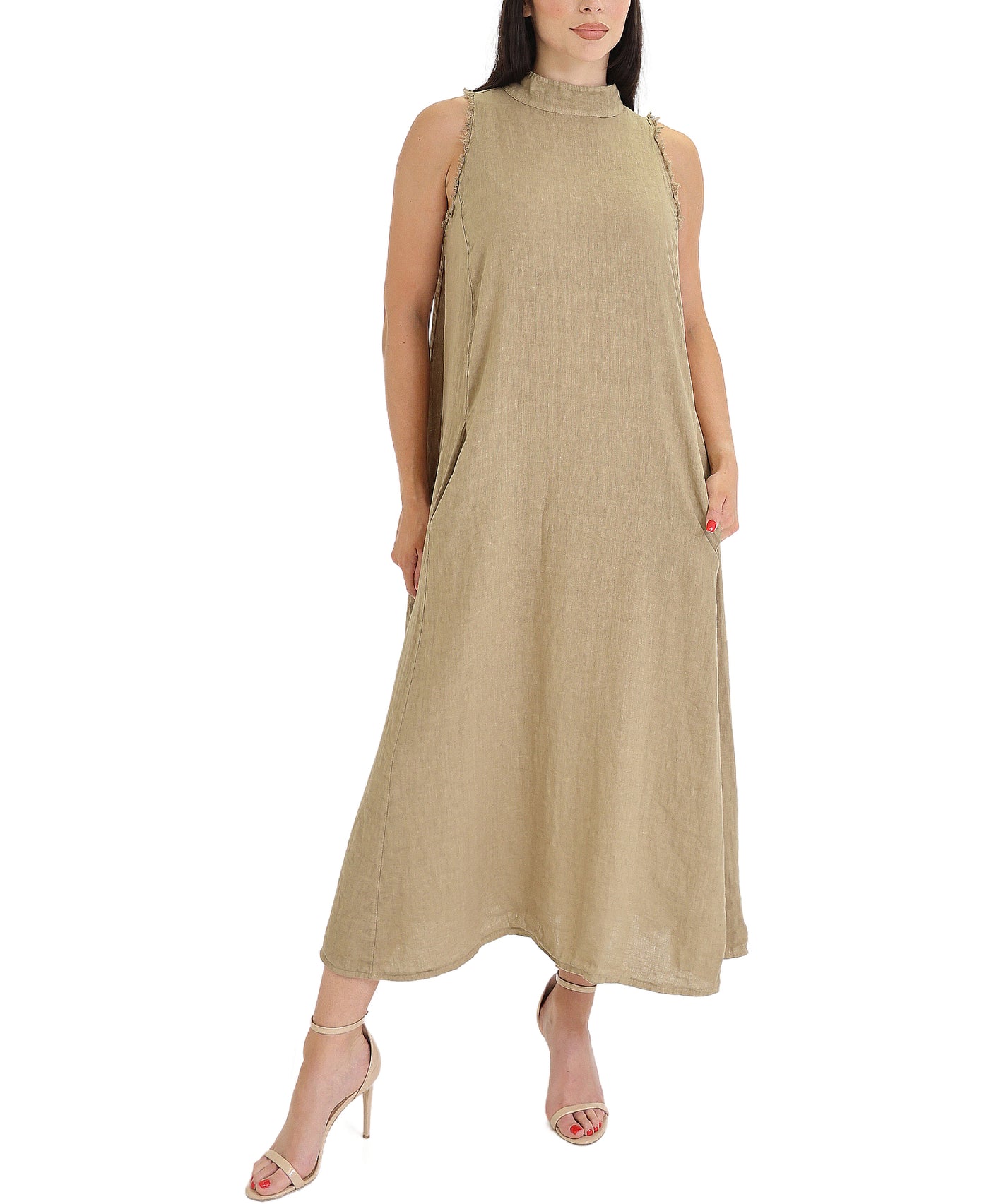 Maxi Dress w/ Frayed Edges view 1