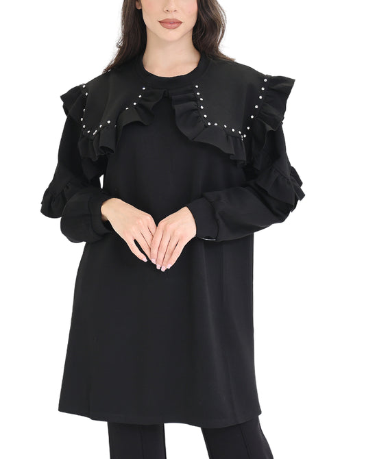 Tunic w/ Rhinestones & Ruffles view 