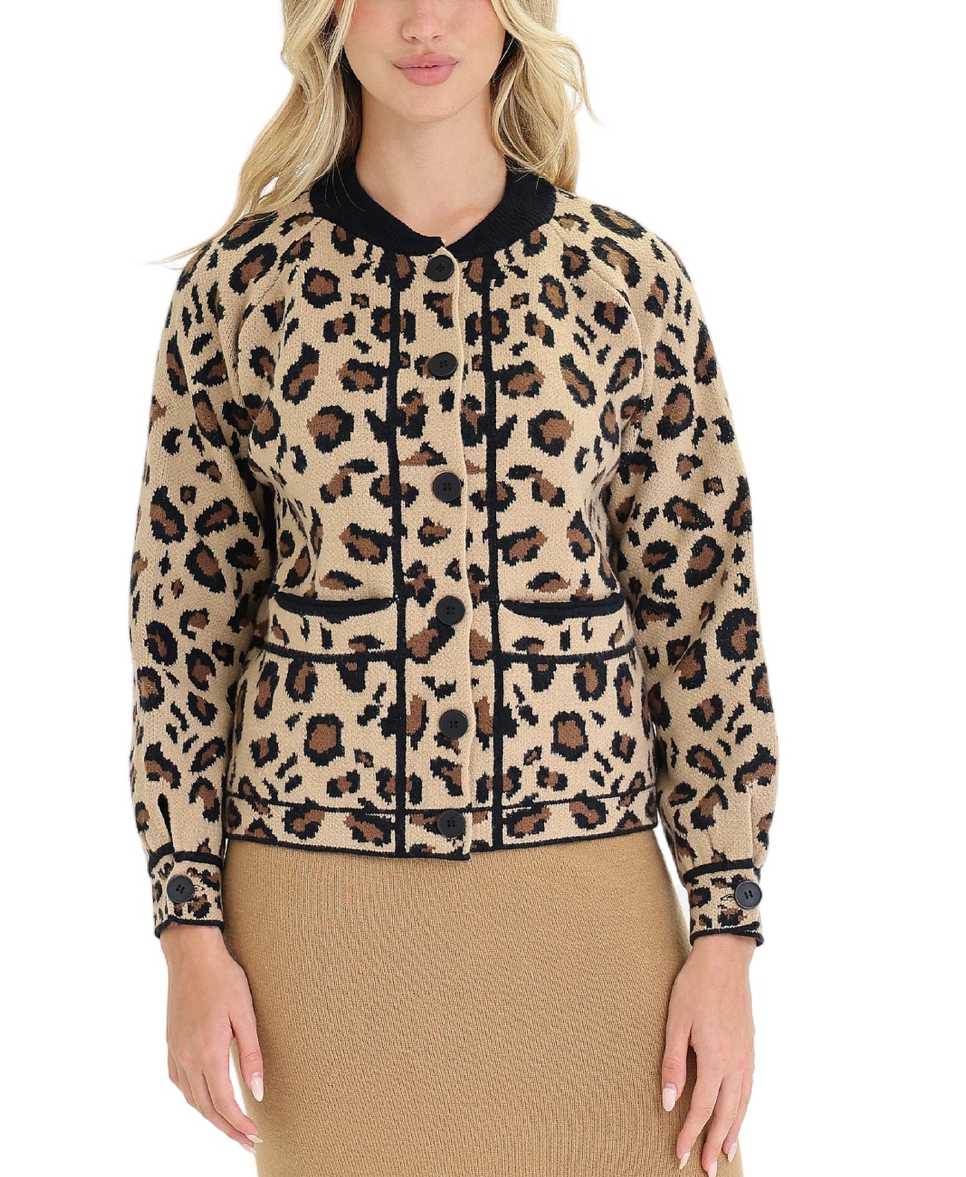 Leopard Cardigan Sweater view 1