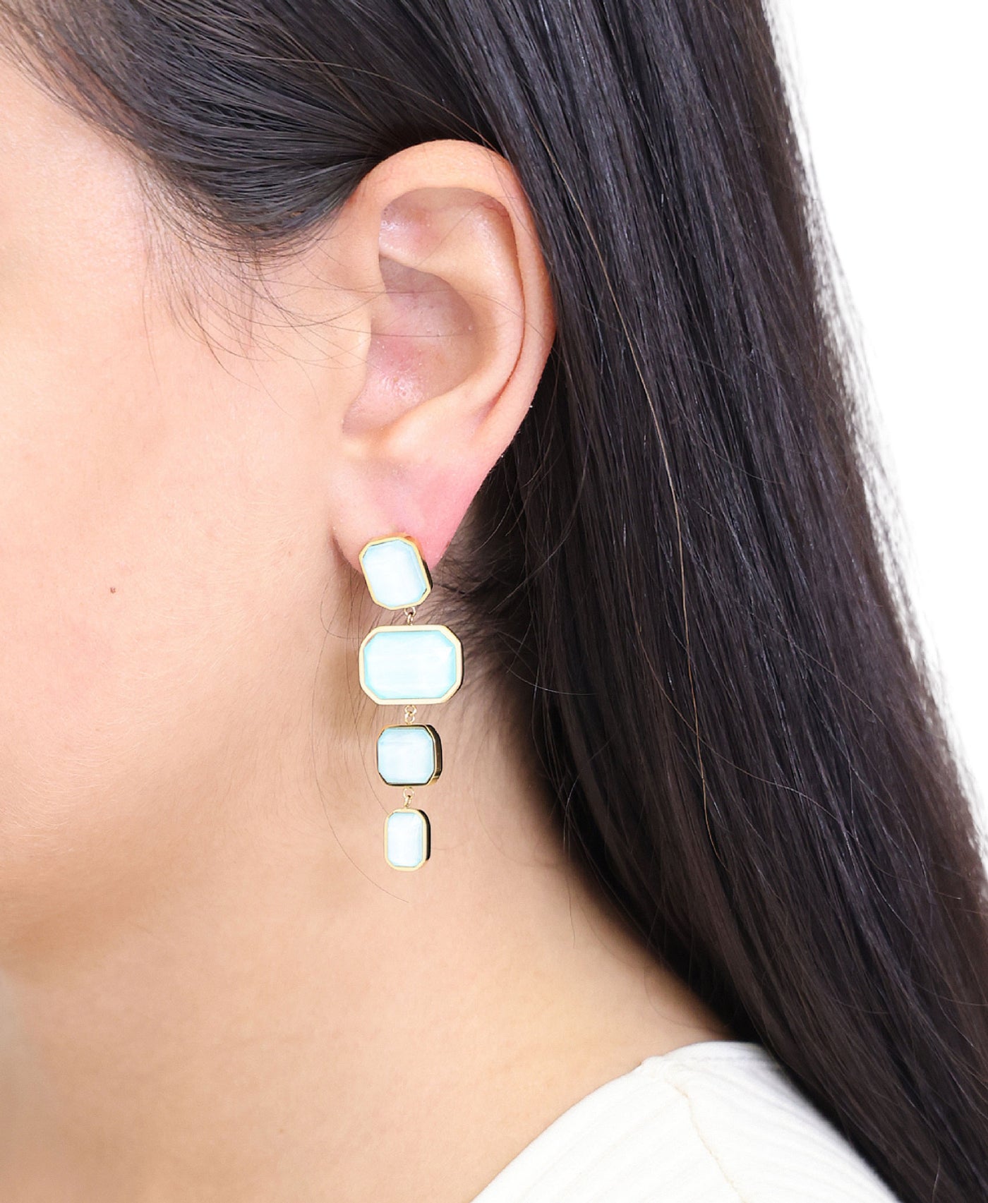 Rectangle Drop Earrings view 1