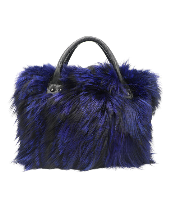 Fox Fur Satchel Handbag view 