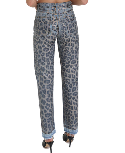 Leopard Print Denim Pants image 2