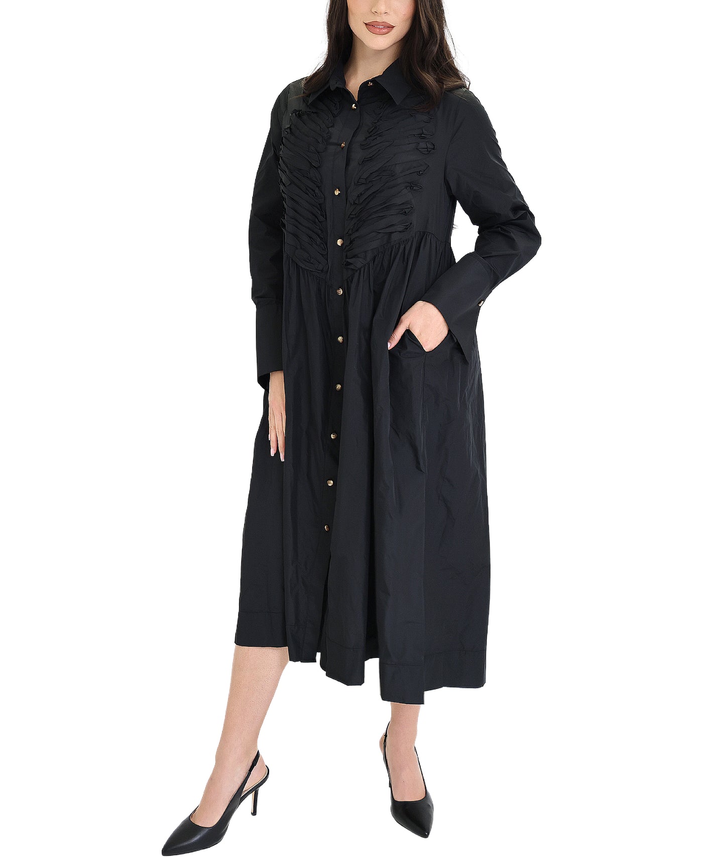 Midi Shirt Dress view 1