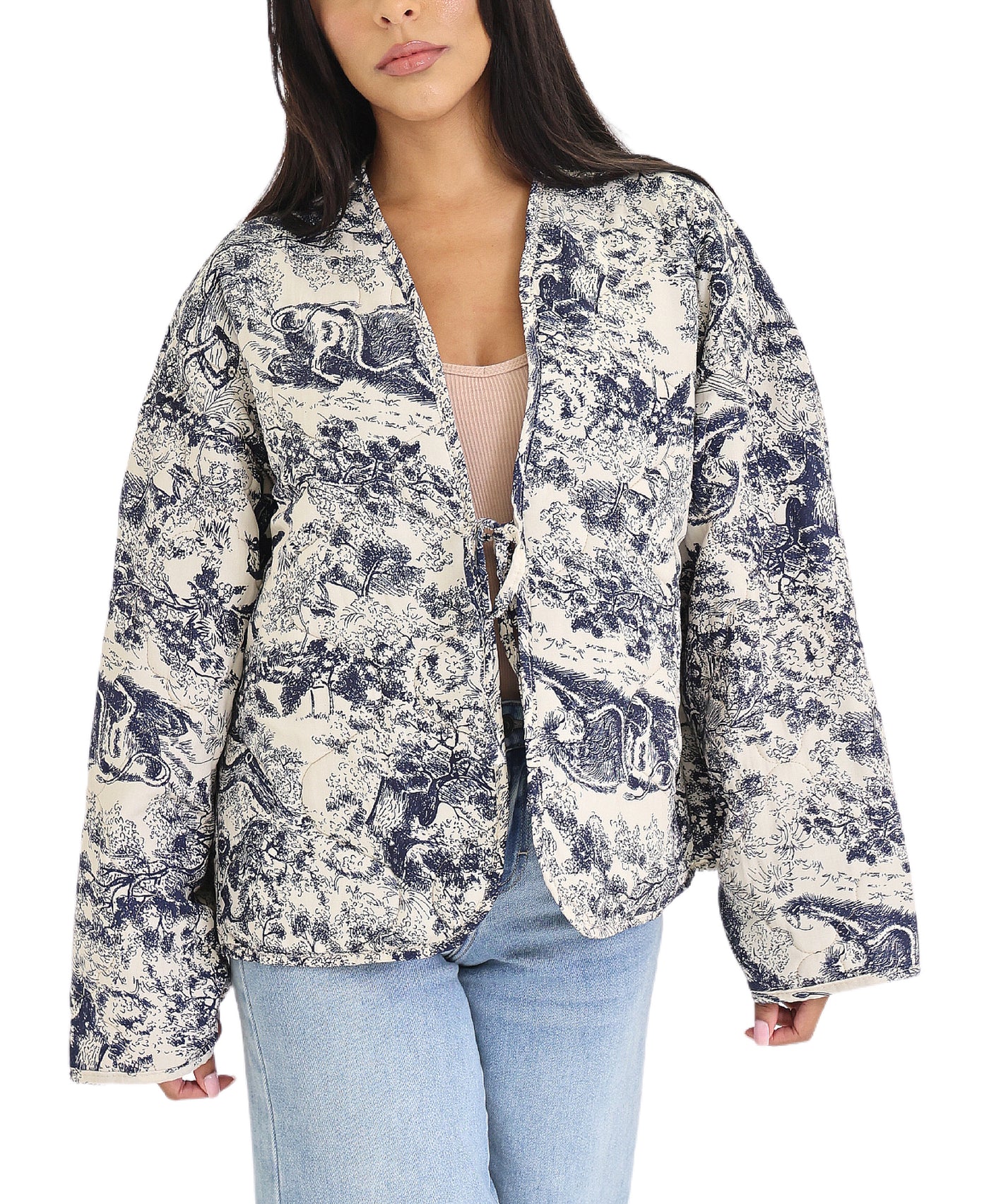 Safari Print Quilted Jacket view 1