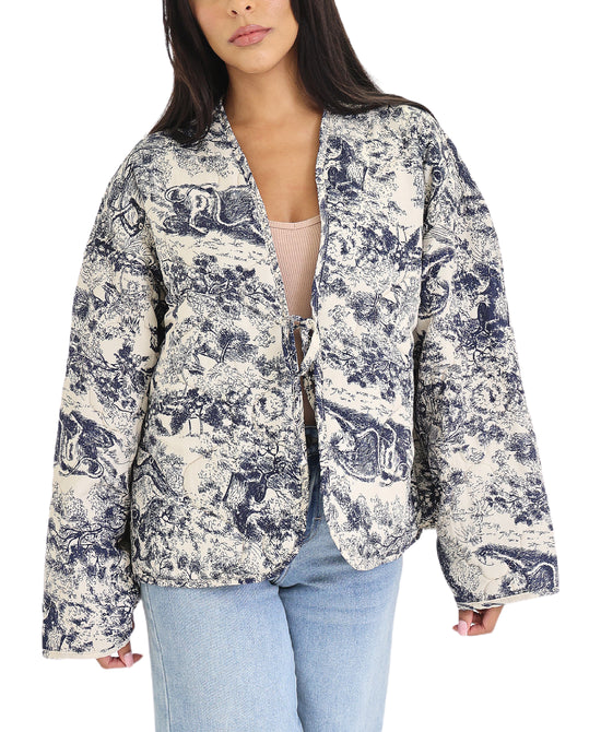 Safari Print Quilted Jacket view 