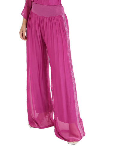 Silk Pants w/ Sequin Sides image 1