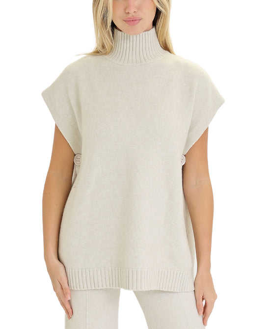 Mock Neck Knit Vest view 