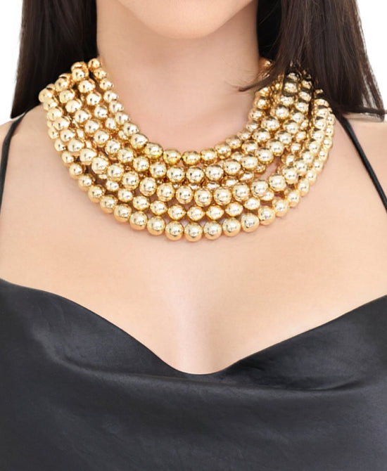 Beaded Statement Necklace view 