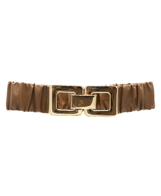 Scrunch Stretch Belt w/ Metal Buckle view 