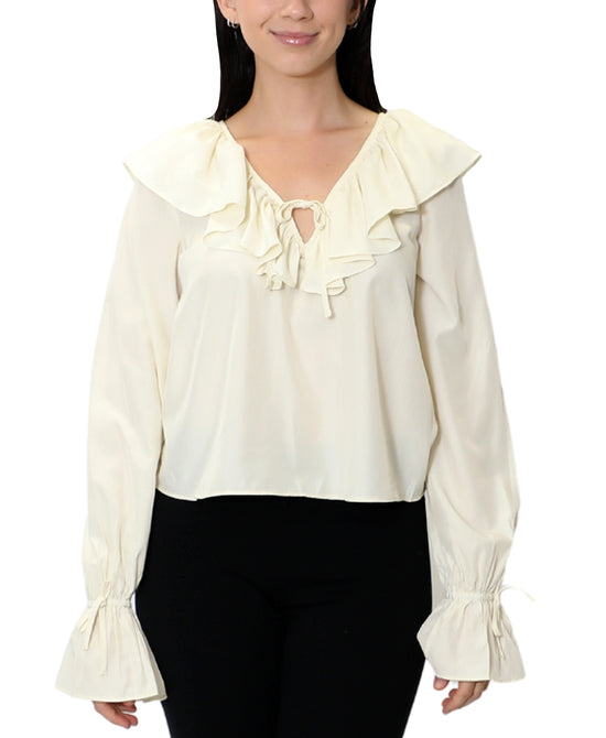 Solid Ruffle Blouse view 