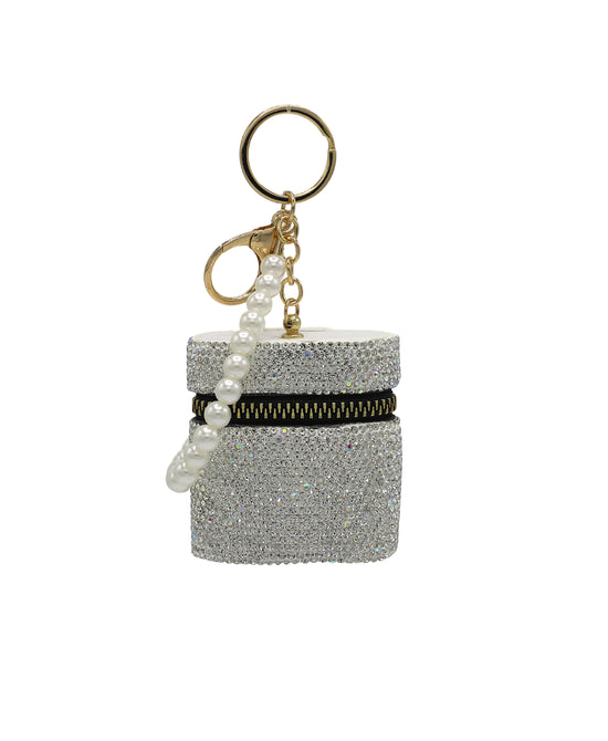 Zipper Case Key Chain w/ Pearls view 