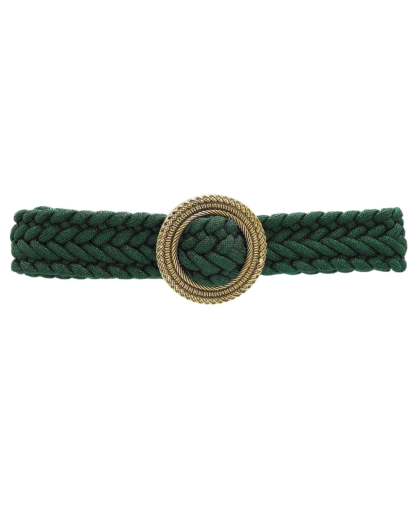 Metallic Woven Belt w/ Metal Buckle view 1