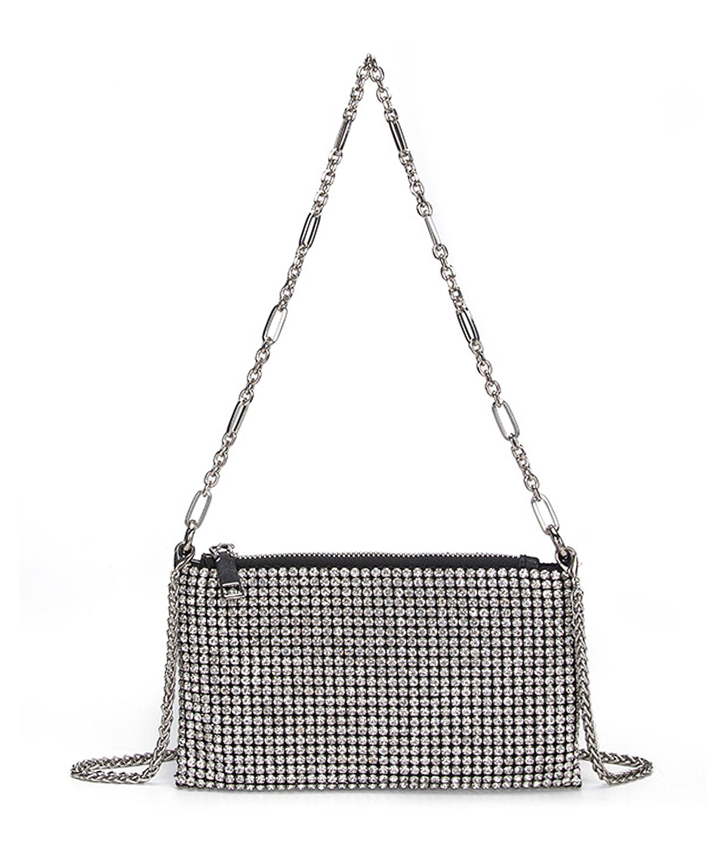 Small Rhinestone Evening Bag w/ Chain Strap view 1