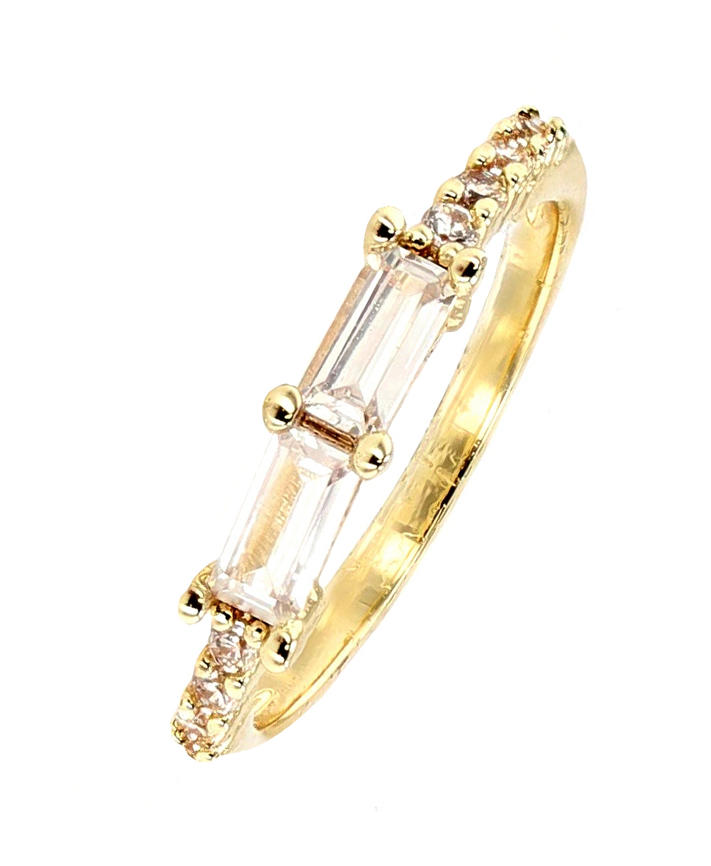 CZ Baguette Ring view 2