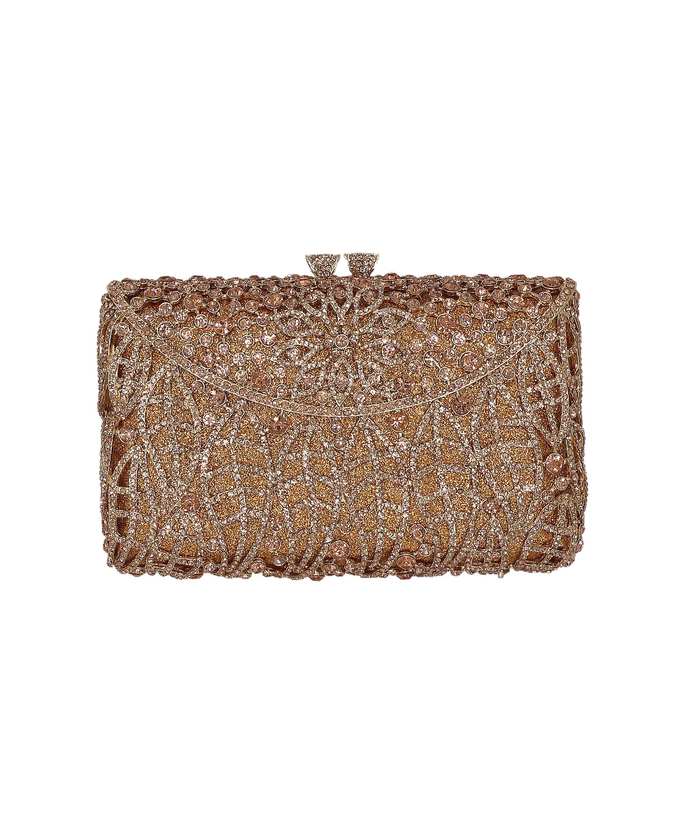 Leaf & Flower Hard Case Crystal Evening Clutch view 1