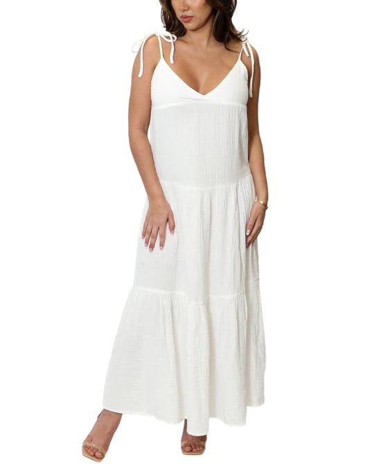 Tiered Maxi Dress Swim Cover-Up view 