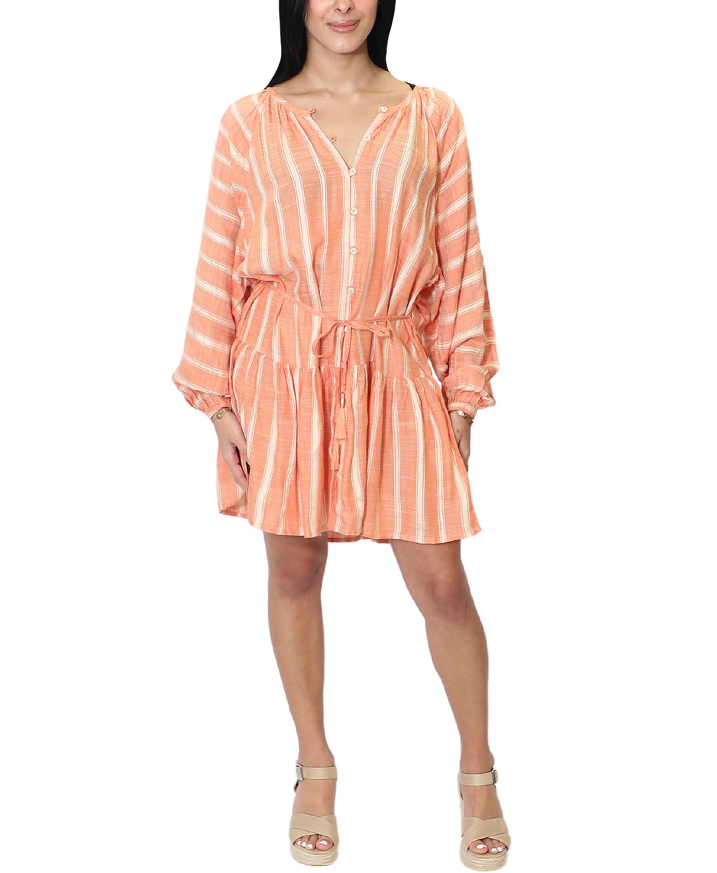 Striped Dress Swim Cover-Up view 1