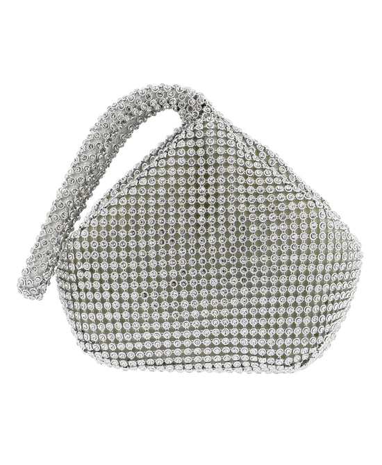 Mesh Rhinestone Pyramid Bag view 