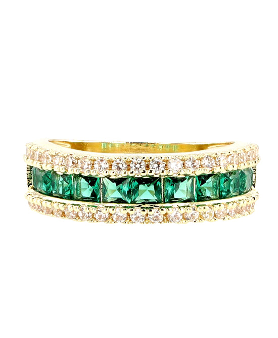 Emerald Green CZ Ring view 