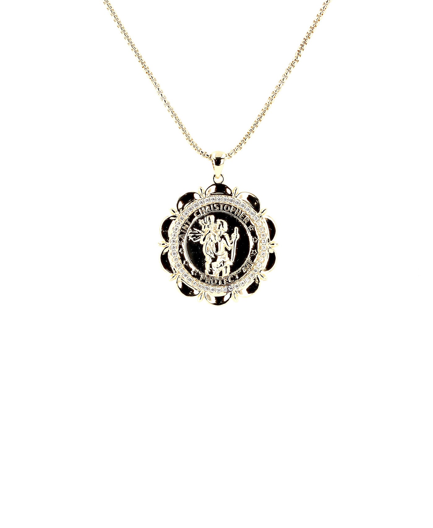 Men's Necklace w/ Saint Christopher Pendant view 1