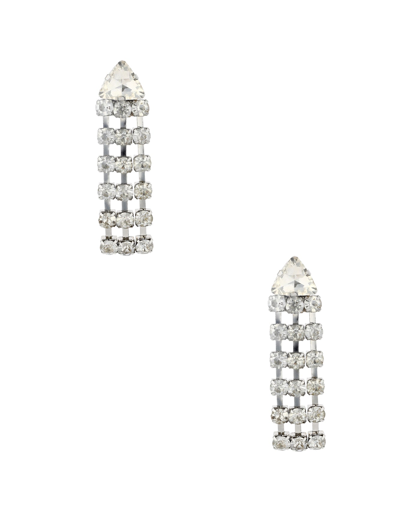 Triangle Rhinestone Drop Earrings view 1