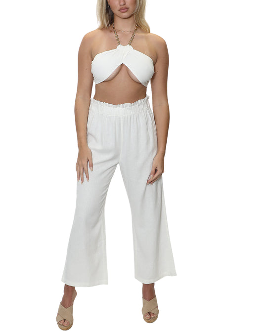 Bandana Wrap Halter Top & Pants - 2 Pc Set view 