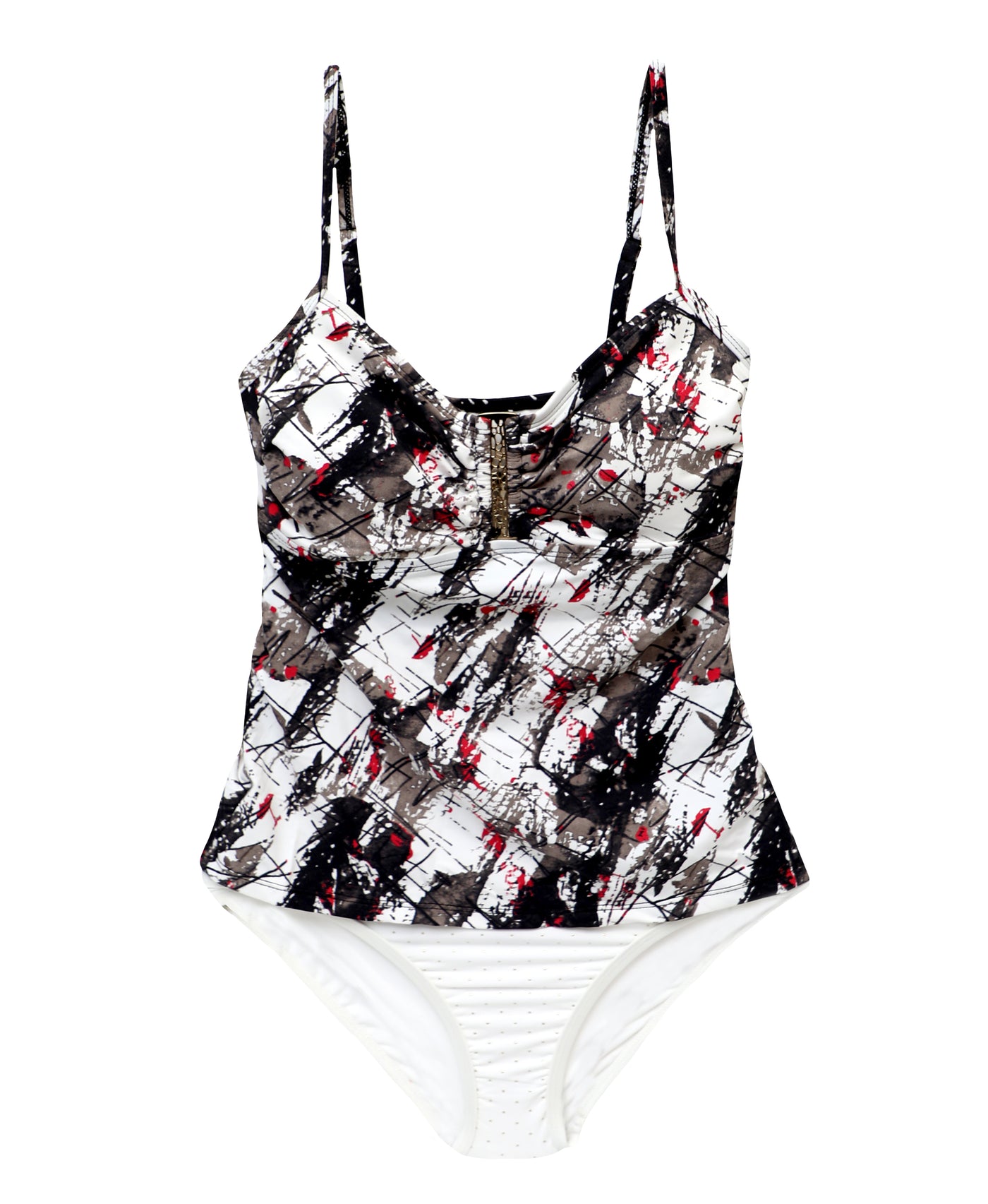 Abstract Print Tankini 2 Piece Set view 1